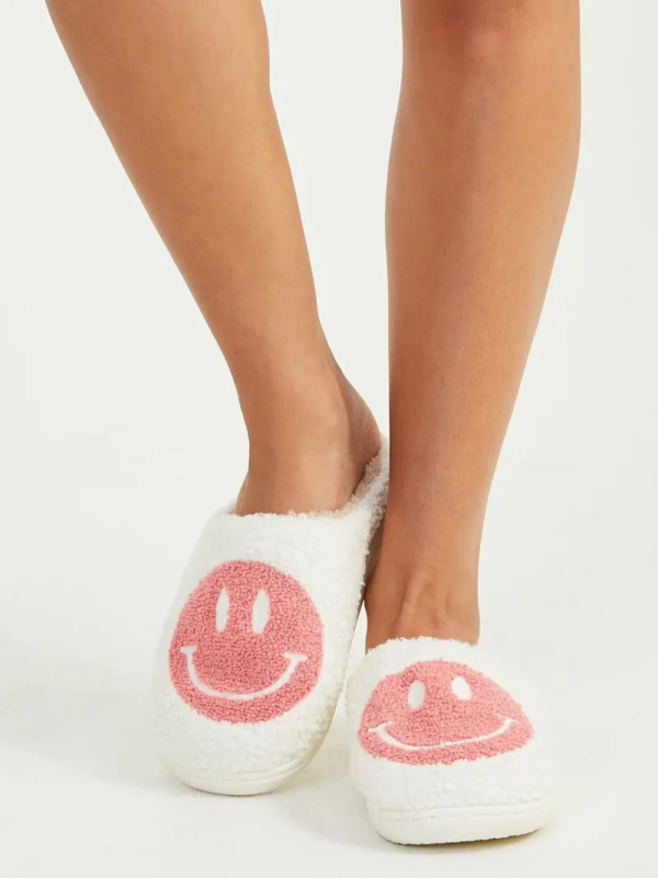 Classic Pink Smiley Face Slippers - Image 5