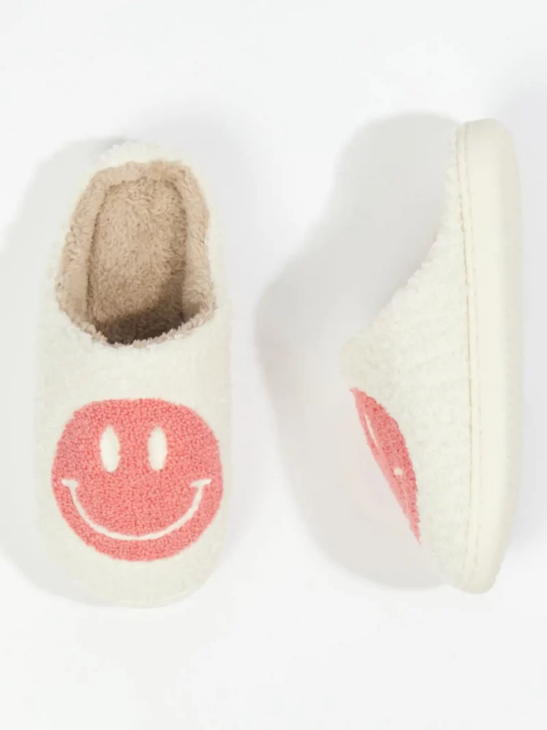 Classic Pink Smiley Face Slippers - Image 3