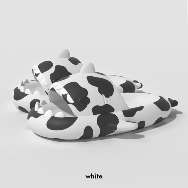 Cow Print Shark Slippers