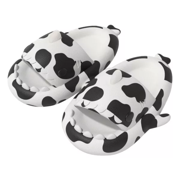 Cow Print Shark Slippers - Image 2