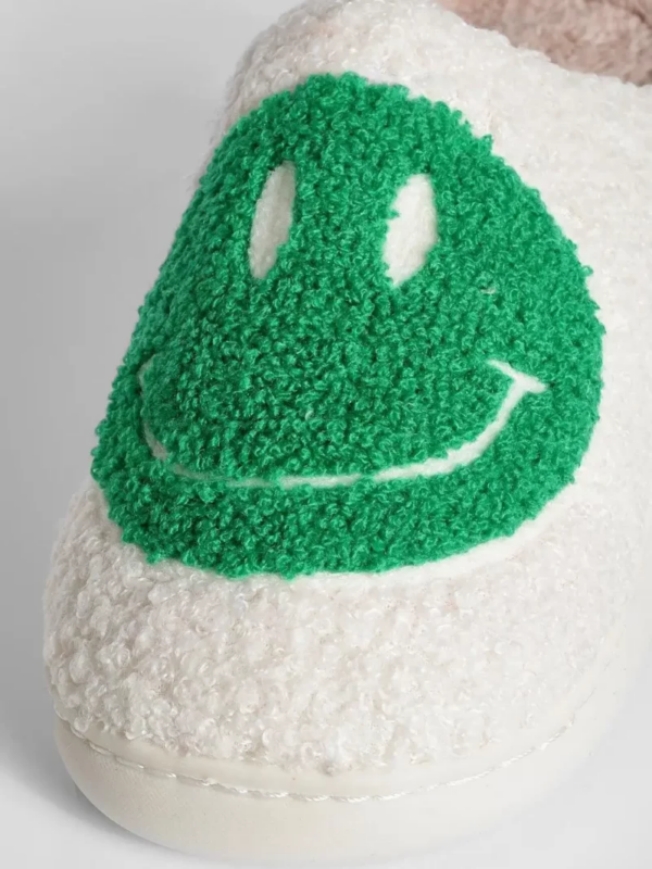 Green Smiley Face Slippers - Image 4