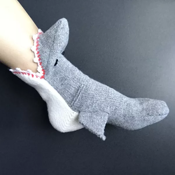 Humorous Novelty Shark Socks - Image 2