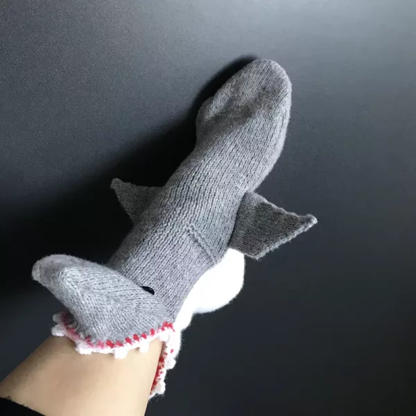 Humorous Novelty Shark Socks - Image 4