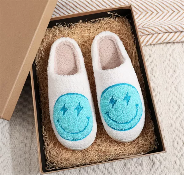 Lightning Bolt Eye Smiley Face Slippers - Image 4