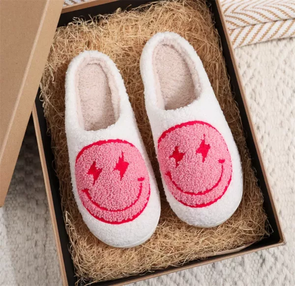 Lightning Bolt Eye Smiley Face Slippers - Image 3